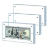 MIJAYENV 3Pcs Dollar Bill Frame Display Acrylic Dollar Bill Holder