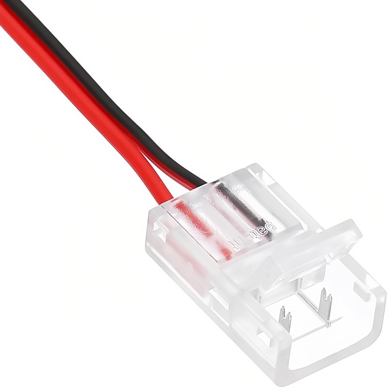 Clearhill 5mm 2Pin 20Pcs Transparent Solderless LED Light Strip Connectors,Strip