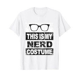 Retro Nerd Costume For Women Kids Adult Men Boys Girl White T-Shirt
