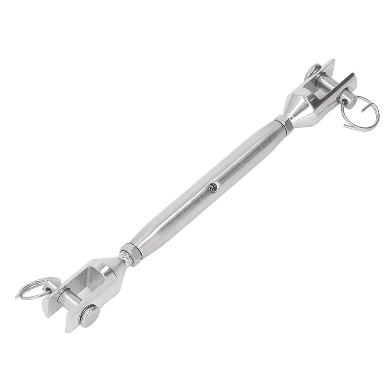 2PCS M8 Thread Stainless Steel Turnbuckle Wire Rope Tensioner Marine