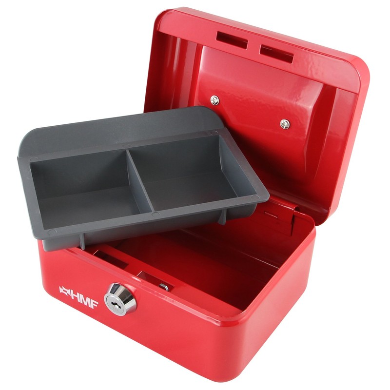 Cash Box 150 x 110 x 75 mm Red
