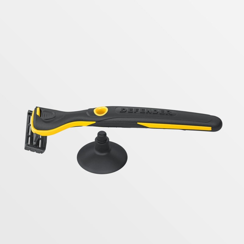 Defender Yellow and Black Handle Defender Razor w/ 8pk Extra