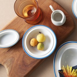 Syracuse maple cupboard (large) 16cm 7 colors, line blue / 시라쿠스 메이플 찬기(대) 16cm 7color, 라인블루