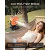 Portable Camping Fan, Misting Desk Fan with Remote, 360ML Water