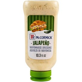 McCormick Mayonnaise Dressing, Jalapeño, A Smooth, Spicy Mayo That is a Great Addition to Sandwiches, Dips, Aioli, Cold Salads, Tacos, and More, 10.3 fl oz