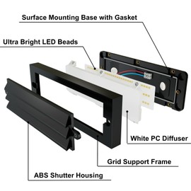 ZONK Outdoor Indoor Step Lights, 120V Line Voltage LED Landscape Stairway Lights, 6W Waterproof IP65 Non-dimmable 4000K Walkways Deck Lights (1 Pack)