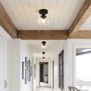 KCO Lighting Black Globe Semi Flush Mount Ceiling Light Modern