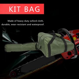 Chainsaw Carry Bag Oxford Fabric Chainsaw Case Waterproof Chainsaw Protective Bag Chain Cover Woodworking Tool Bag (Green)