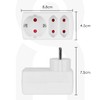 Aigostar Mehrfachsteckdose 3-Fach Steckdosenadapter, 2 Euro +1 Schuko Steckdose Kindersicherung,