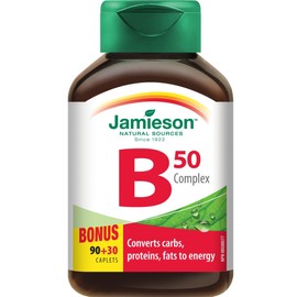 Jamieson B-50 Complex, 50mg, 90+30 Free Caplets
