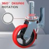 USCaster 6inch Scaffolding Wheels Set of 4 -Heavy Duty Locking
