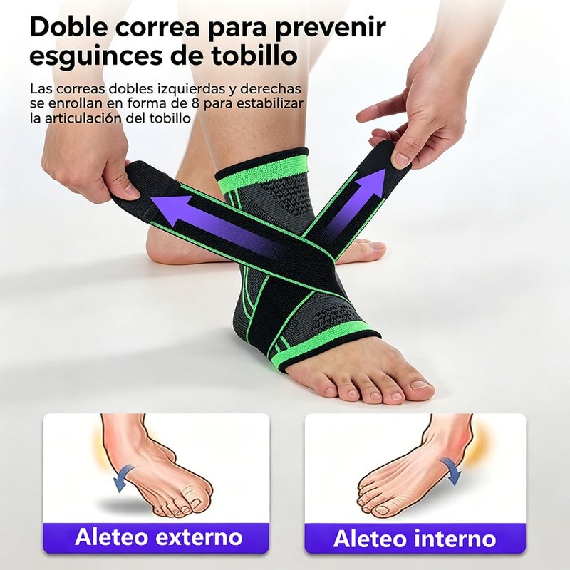 Koflex Fascitis Plantar 2Pcs Tobillera Transpirable Ajustable