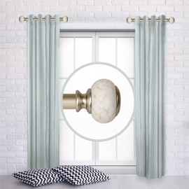 A&F Rod Décor - Glamor 1" Side Curtain Rod 12-20 inch (Set of 2) - Gold