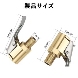 Set of 2, Air Chuck, Closed Flow Lock, Tire Thread Nozzle Adapter, High Precision Processing, Pure Copper, For Car, Bike, Makita, Air Pump, Bicycle, Inflator Pump Accessories