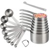 Smithcraft 18/8 Stainless Steel Measuring Cups and Spoons Set, Metric