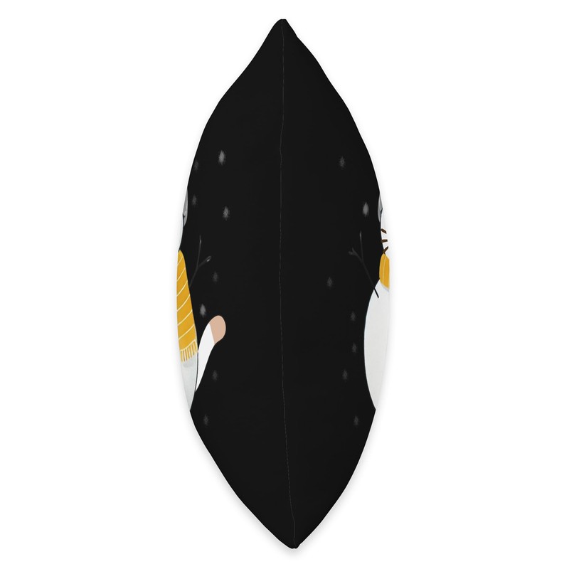 Funny Snowman Cat Throw Pillow