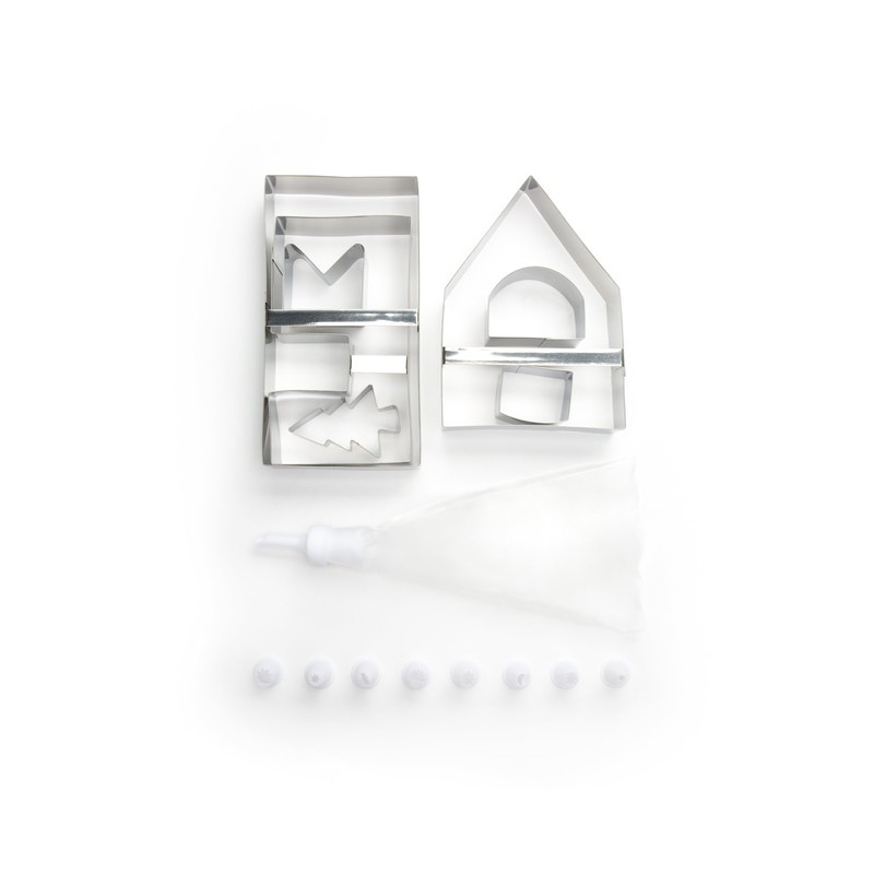 Fox Run 4532 Gingerbread House Cookie Cutter and Icing Bake