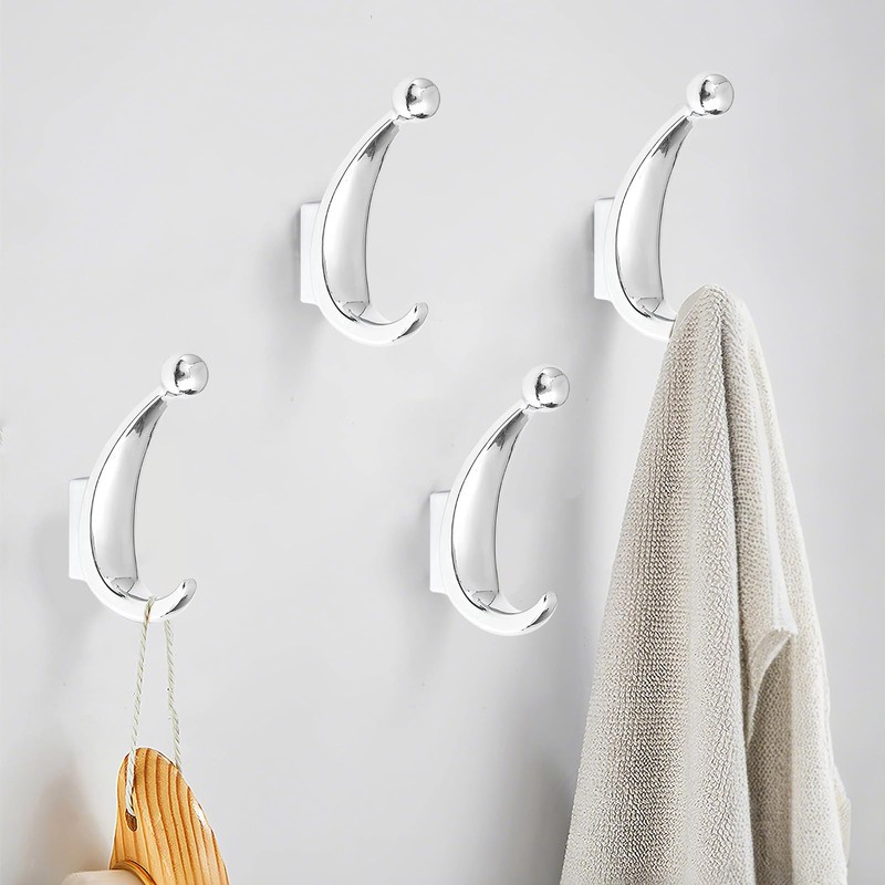 Yundoza 2 Pack Bathroom Towel Hook, Screw in Zinc Alloy