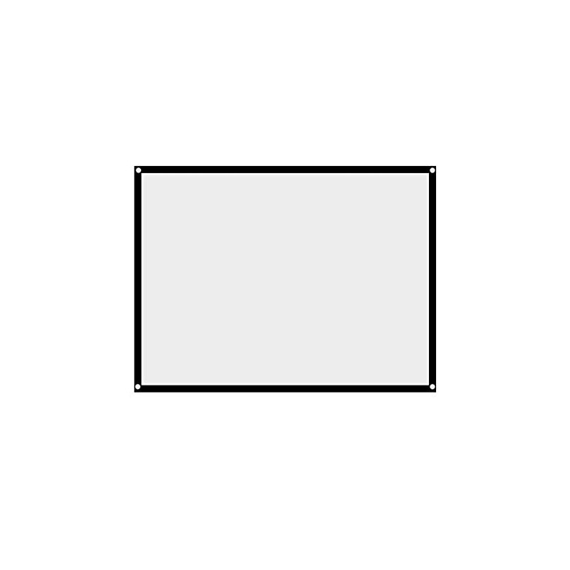 Projector Curtain Screen, Portable Projector Screen Foldable Non‑Crease White Projector