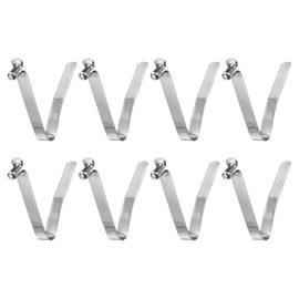 HARFINGTON 8pcs Single Button Kayak Paddle Snap Spring Clip 6x11x60mm 65Mn Spring Steel V-Shaped Hollow Lift Telescopic Locking Tube Pole Clips for Tent Umbrella Camping