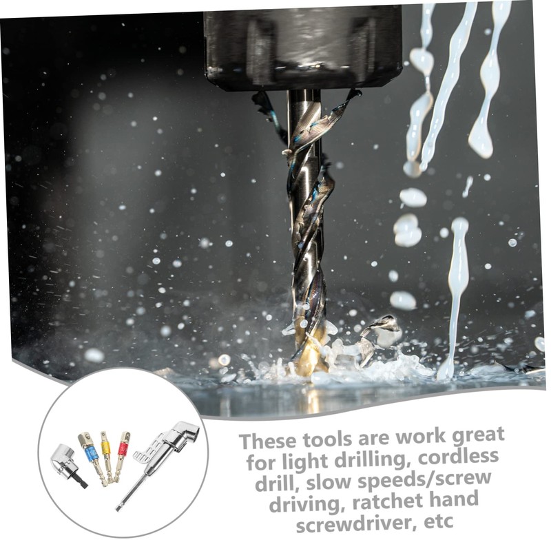 DOITOOL 1set Right Angle Drill Adapter Impact Driver Bit Drill