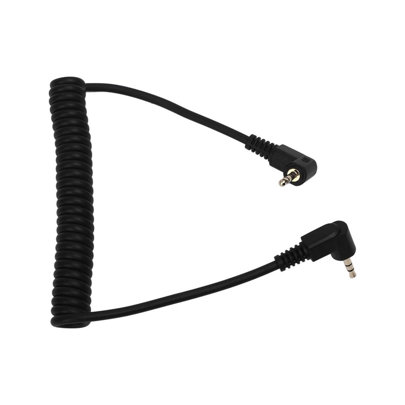 Flexible Flash Sync Cable 2.5mm Male to Male Coiled Cord