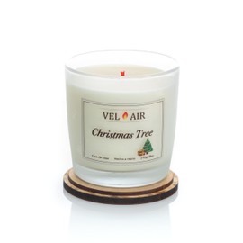 VEL AIR. Vela Aromática Christmas Tree (Arbol de Navidad) Cera de soya, Ecológicas. Velas Aromaticas/Velas decorativas / 250 gr/ 9 oz.