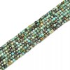 African Turquoise Faceted Cube Beads Size 2.5mm 15.5'' Strand (2.5mm)