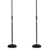 On-Stage MS7201B Round Base Microphone Stand (2-pack)