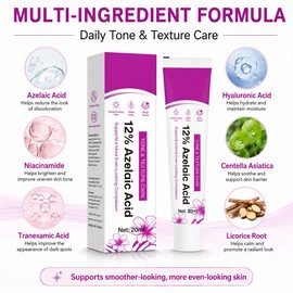 Aufdzceh Azelaic Acid Cream with Niacinamide & Centella Asiatica, Gentle Face Moisturizer for Oil Control & Even Skin Tone, Minimize Pores, Suitable for Blemish-Prone & Oily Skin (20ml) (Pack of 2)