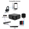Mini Projector Black 1920x1080 Remote Control Inbuilt Speaker USB Powered