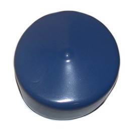 Blue Vinyl Round Stretchable Pipe End Cap 2-3/8" (2.375") ID x 1" deep PVC (50 Pack)