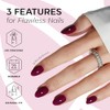 modelones Kit de uñas postizas ovaladas cortas a presión con