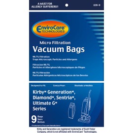 EnviroCare Replacement Micro Filtration Vacuum Cleaner Dust Bags Made to fit All Kirby Sentria and Generation Models 9 Pack