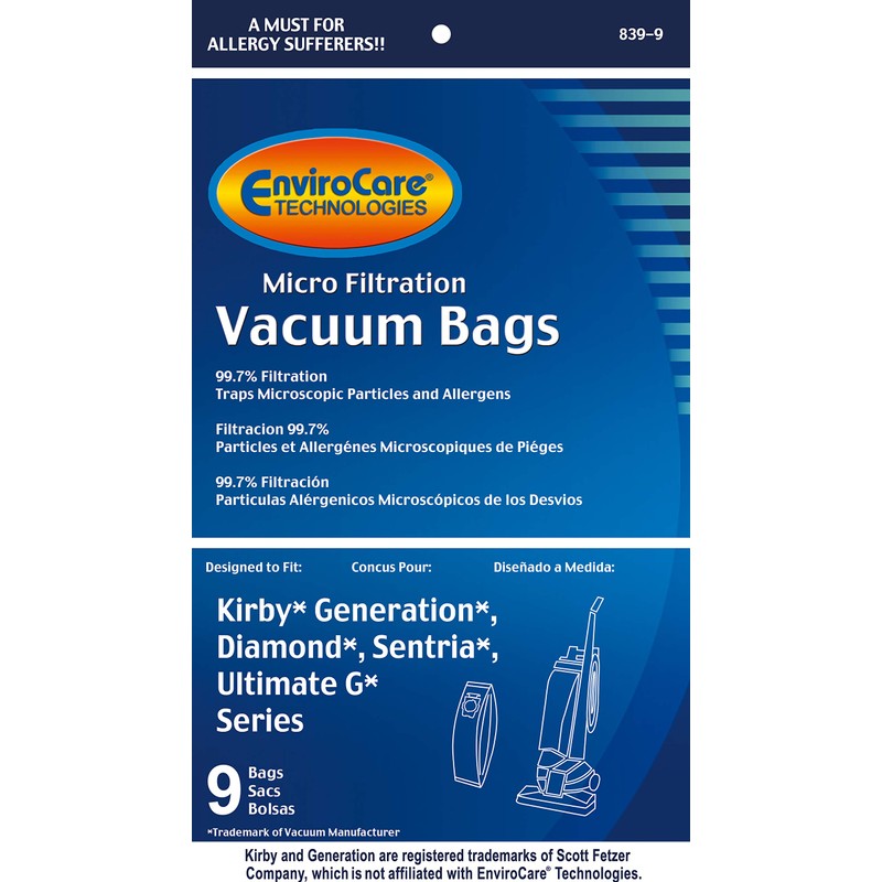 EnviroCare Replacement Micro Filtration Vacuum Cleaner Dust Bags Made to