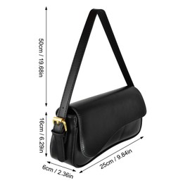 Amexo Handbag Teenager Girls Shoulder Bag Hobo Bag Leather with Zip Vintage Aesthetic y2k Bag Small Handbags for Women Handbag Women's Small Shoulder Bag Shoulder Bag Black, black