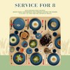 Wrova Wheat Straw Dinnerware Set of 32,Unbreakable Dinner Plates and
