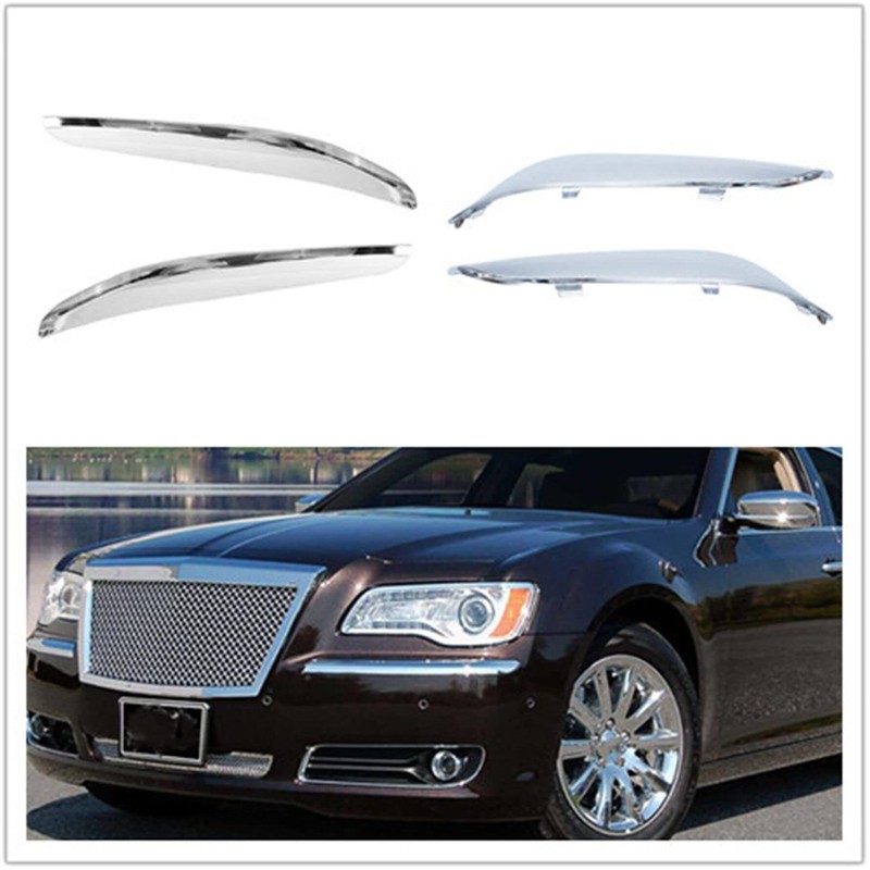 munirater Front Bumper Molding Chrome Trim Set L & R