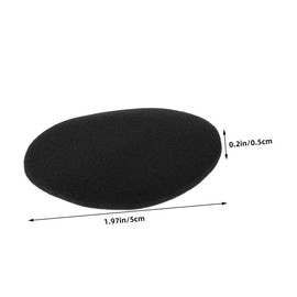 SHOWERORO 30pcs Headphone Ear Pads Round Sponge Earbud Cushion Covers for Protects Headphone Longevity Performance for Music Gaming Calls