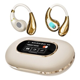 AI Language Translator Earbuds,144-language Real-time 3-in-1 Translation Device, HD Sound, Long Battery Life, fit iOS and Android(Beige)
