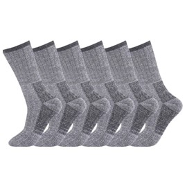 Merino Wool Socks for Mens, Premium Quality, Breathable, Merino Blend, Thermal, Warm Ideal for autumn and winter For Hiking Work Sports (Pack of 6)