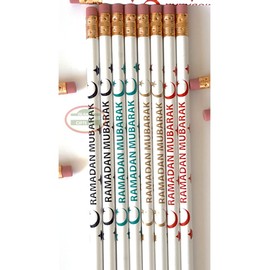 Islamic Gifts 123 Ramadan Mubarak Pencils (24) عيد مبارك Happy EId Customized Party Favors decoration Arabic Novelty Muslim gifts Wholesale Islamic Gifts-Holy Ramadan Muslim (Ramadan)