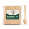 The Happy Garden Disposable Wooden Spoon, Pack of 100, 16