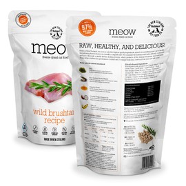 The New Zealand Natural Pet Food Co. Meow Freeze Dried Cat Food - Wild Brushtail Recipe, High Protein Cat Treats, Meals & Toppers,Dry Cat Food,9.9 oz