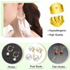 TOAOB 20 pcs Earring Backs Butterfly 925 Silver Gold Tone