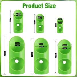 Tondiamo 6 Pcs Foam Pipe Cutter Tool, 6 Sizes Pipe Insulation Foam Water Tube Cutter Tool 5mm-22mm-28mm-40mm-46mm-53mm for Insulation in Homes, Industries and Commercial Places, Green