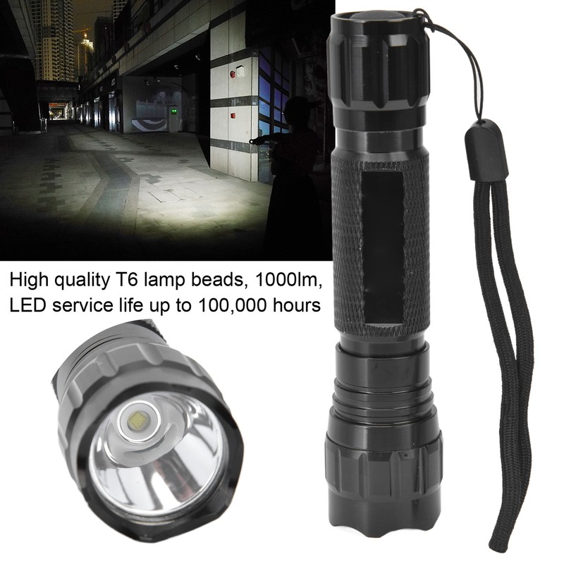 T6 LED Flashlight 5 Mode IPX5 Waterproof Flashlight Emergency Camping