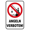 Generisch Tin Sign 20 x 30 cm Fishing Prohibited Notice