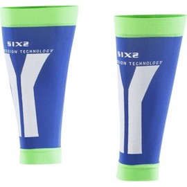 SIX2 Compression Calf Bandage Blue/Green L Unisex Adult