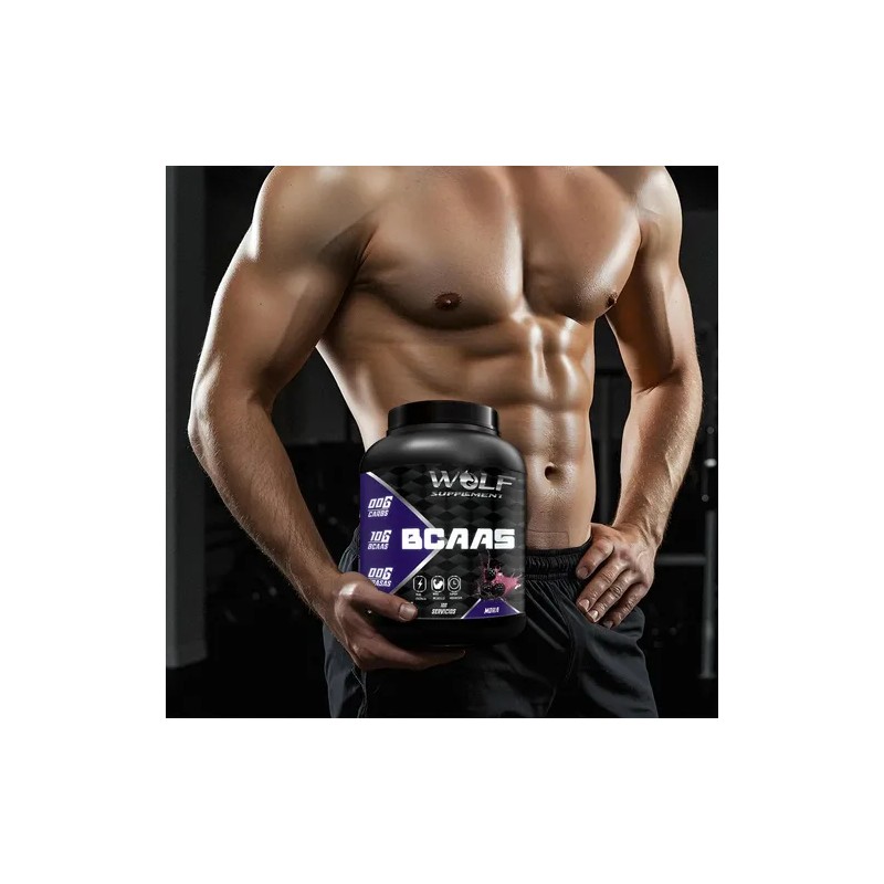 Aminoácidos Bcaas Pre Entreno 1 Kg Wolf 100 Servicios
